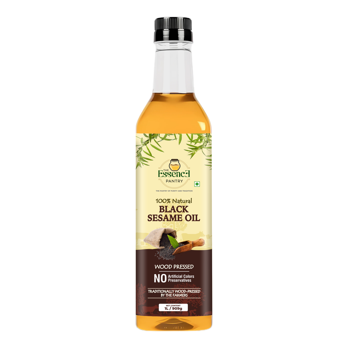 The Essence Pantry Wood Pressed Sesame Oil – 1000ml & 500ml Glass | 1000ml PET with Dispenser