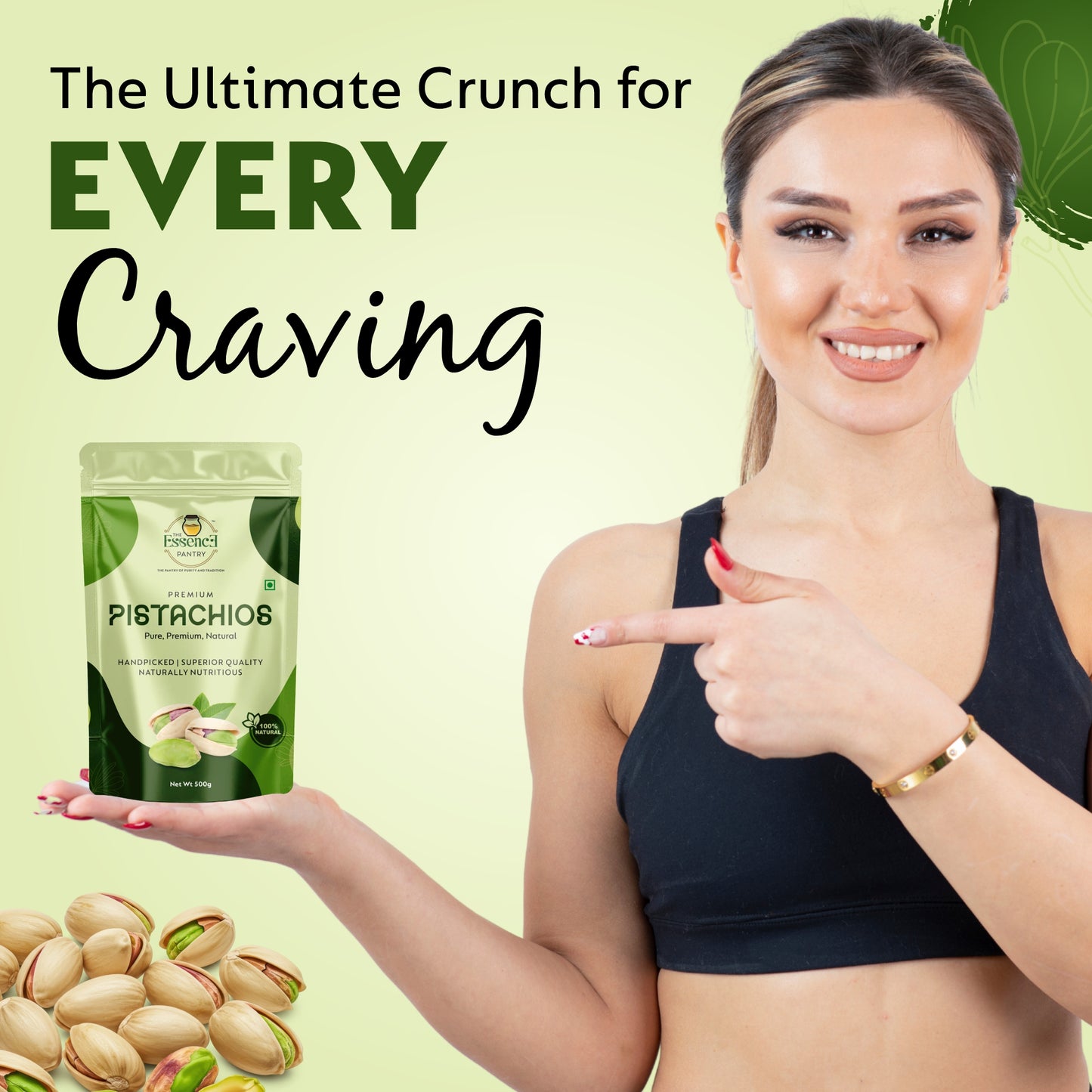 The Essence Pantry Premium Pistachios – 1kg, 500g, 250g | Roasted & Salted