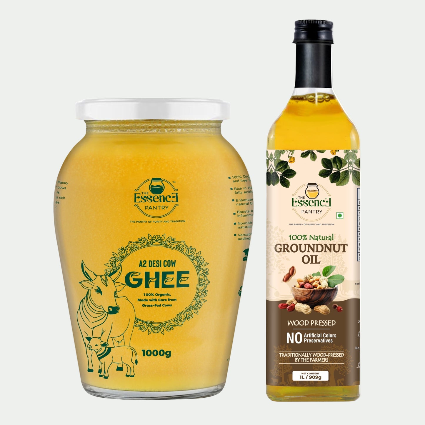 A2 Desi Cow Ghee 1000g + Groundnut Oil Combo