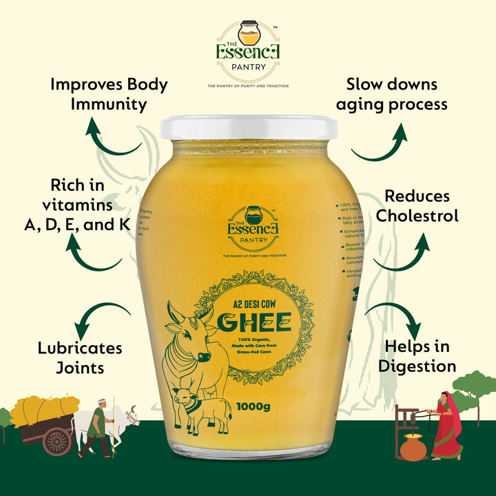 A2 Desi Cow Ghee traditional ghee from The Essence Pantry