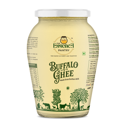 The Essence Pantry Buffalo Ghee – 1000ml & 500ml Glass Jar | Pure, Thick & Traditional