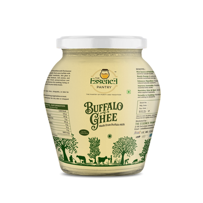 The Essence Pantry Buffalo Ghee – 1000ml & 500ml Glass Jar | Pure, Thick & Traditional