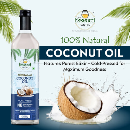 The Essence Pantry Virgin Coconut Oil – 1000ml & 500ml Glass | 1000ml PET with Dispenser