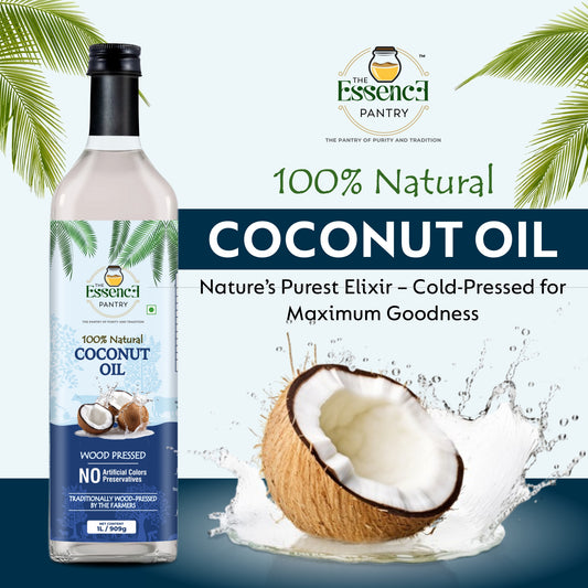 The Essence Pantry Virgin Coconut Oil – 1000ml & 500ml Glass | 1000ml PET with Dispenser