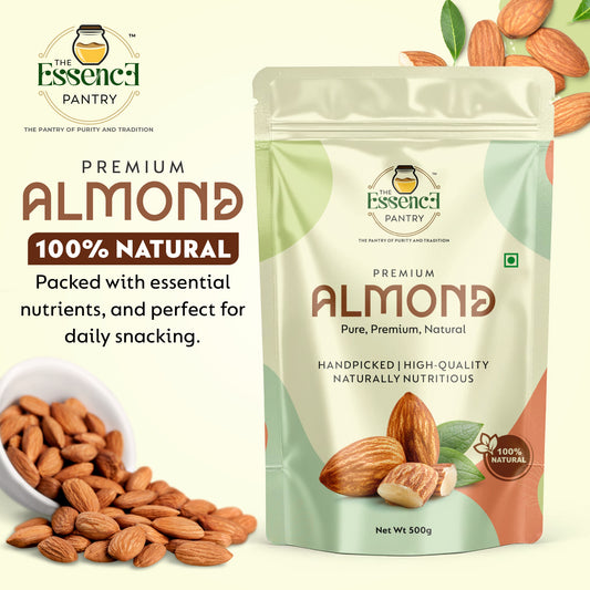The Essence Pantry Premium Almonds – 1kg, 500g, 250g | Raw & Unprocessed