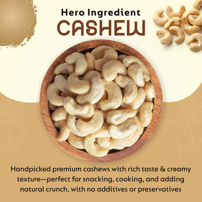The Essence Pantry Whole Cashew Nuts – 1kg, 500g, 250g | Premium Grade W320