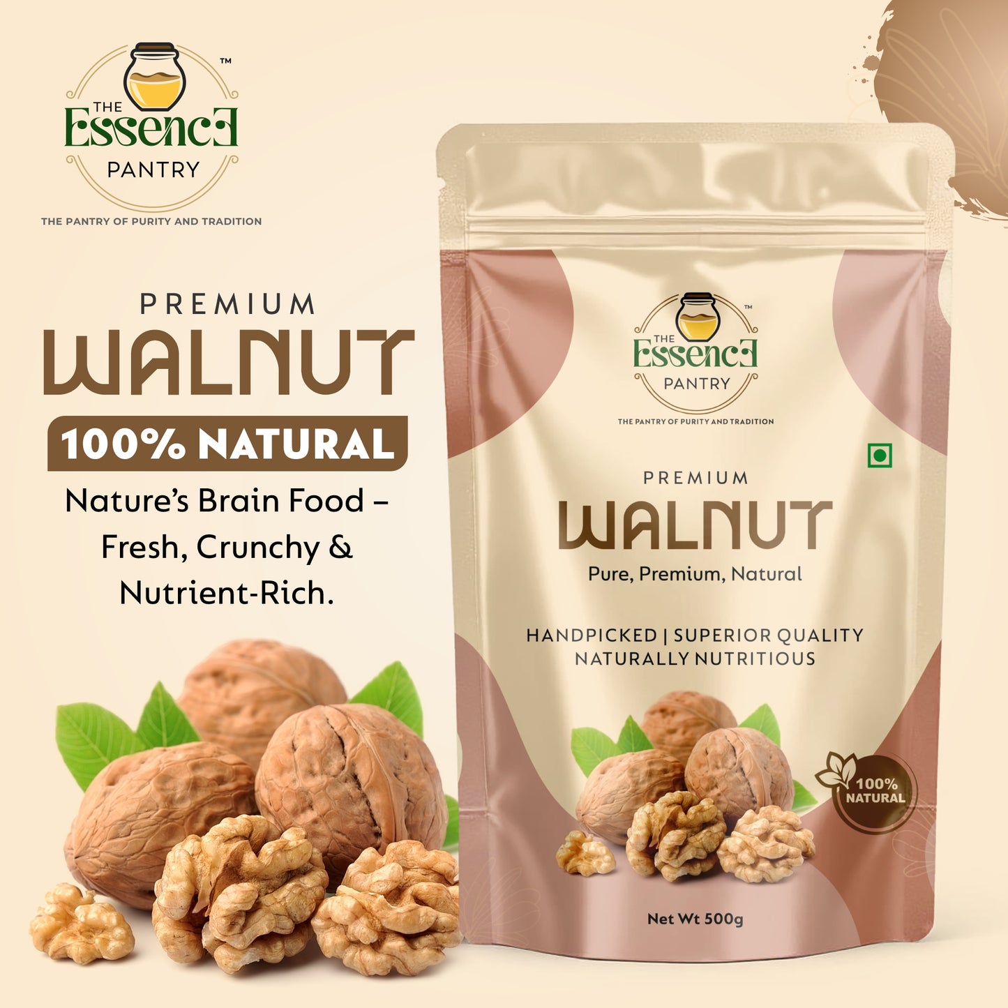 The Essence Pantry Walnut Kernels – 1kg, 500g, 250g | Brain Boosting Superfood