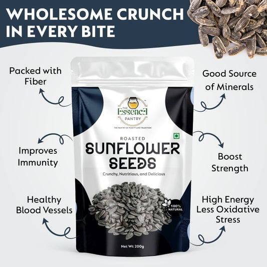 The Essence Pantry Sunflower Seeds – 1kg, 500g, 250g | Rich in Vitamin E