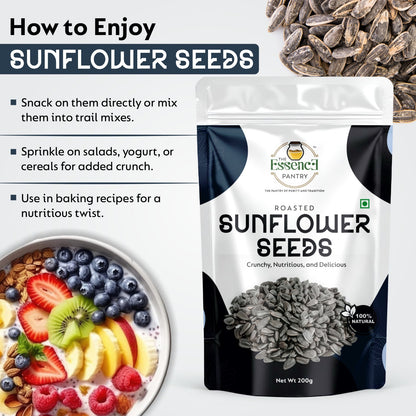 The Essence Pantry Sunflower Seeds – 1kg, 500g, 250g | Rich in Vitamin E