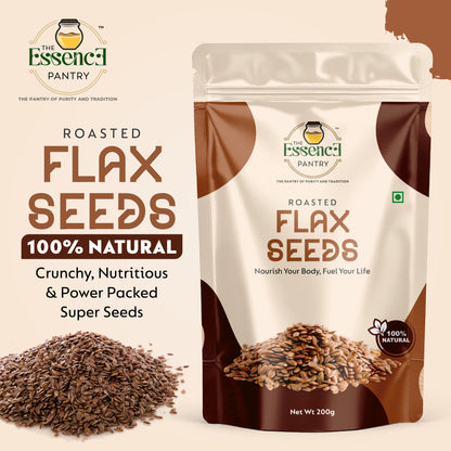 The Essence Pantry Roasted Flax Seeds – 1kg, 500g, 250g | Omega-3 Rich Superfood