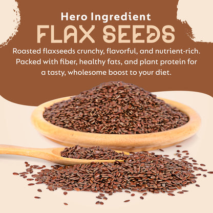 The Essence Pantry Roasted Flax Seeds – 1kg, 500g, 250g | Omega-3 Rich Superfood