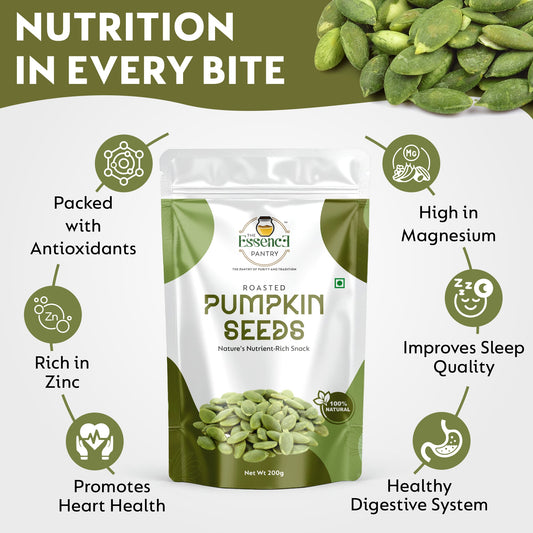 The Essence Pantry Raw Pumpkin Seeds – 1kg, 500g, 250g | High in Zinc & Protein