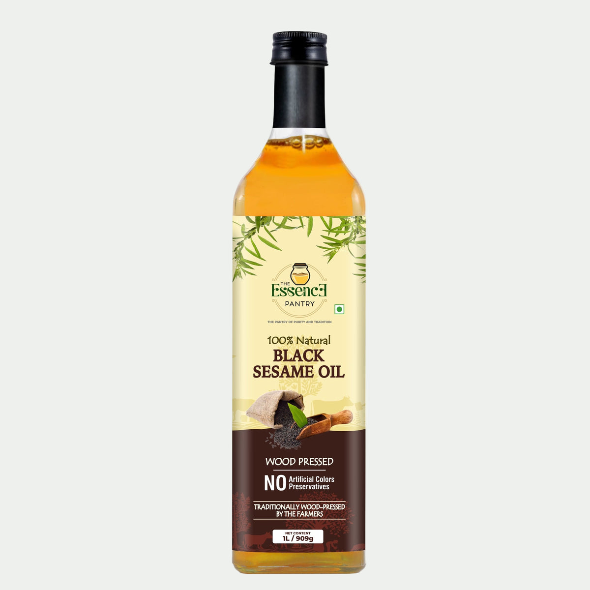 The Essence Pantry Black Sesame Oil packaging