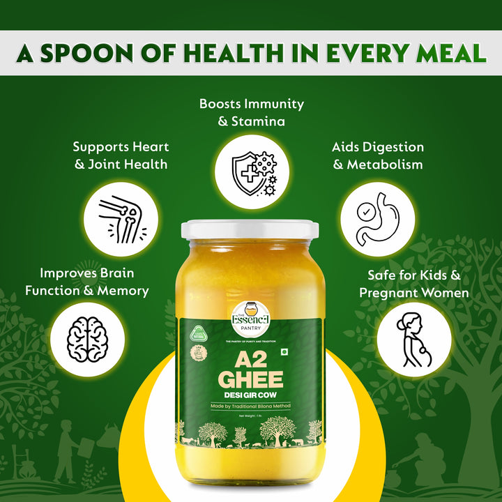 The Essence Pantry A2 Gir Cow Ghee product jar