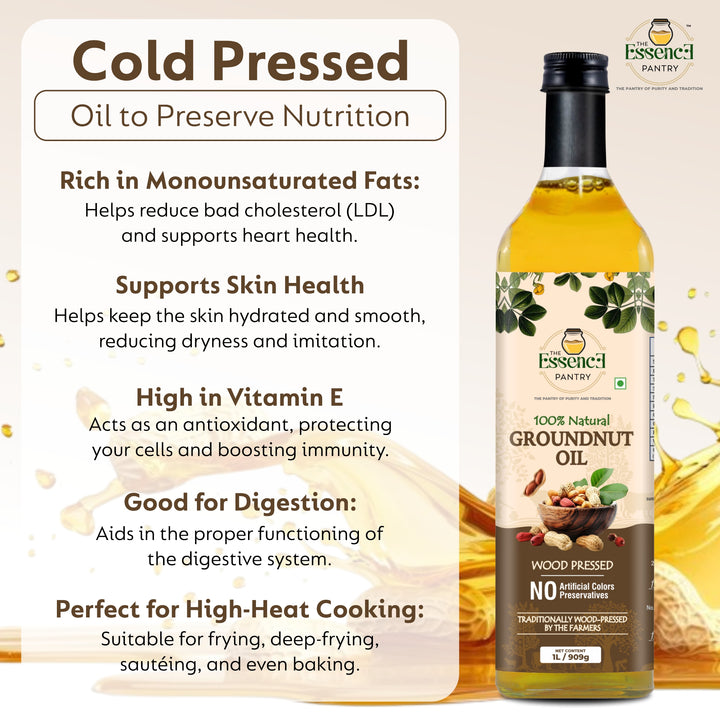 Pure Groundnut Oil by The Essence Pantry