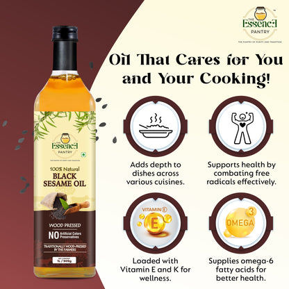 Black Sesame Oil wood pressed product image